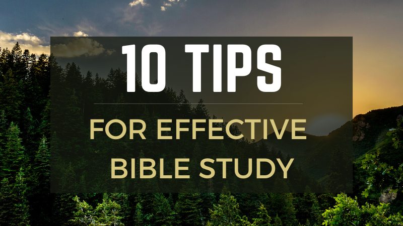 10 Tips For Effective Bible Study